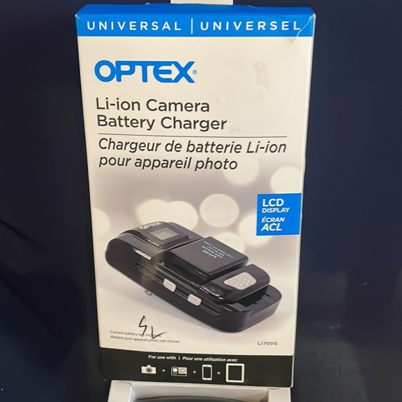 Optex Li-ion Camera Battery Charger with LCD Screen and USB Port - Picture 3 of 7